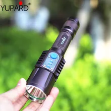 YUPARD XM-L2 T6 светодиодный фонарик для отдыха фонарь лампа USB сенсорный фонарик мобильный Банк питания+ 2*2200 мАч 18650 Батарея+ Зарядное устройство