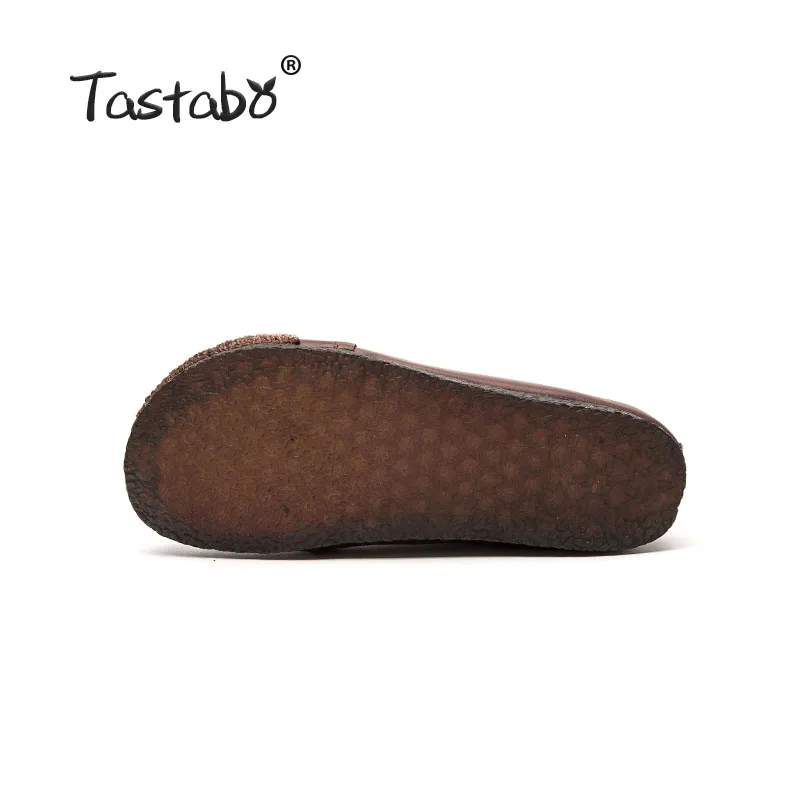 Tastabo/обувь из натуральной кожи Модные лоферы Женская обувь ручной работы Мягкая