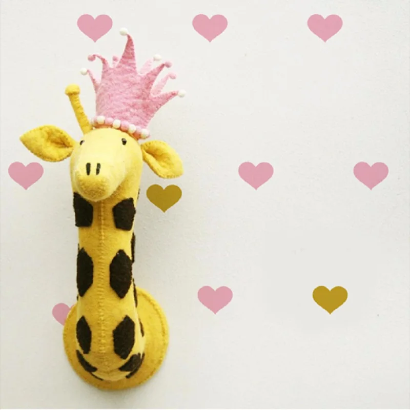 

60PCS SET Heart pattern cute home decoration Wall Sticker Removable Waterproof PVC No Pollution material for kids room decal