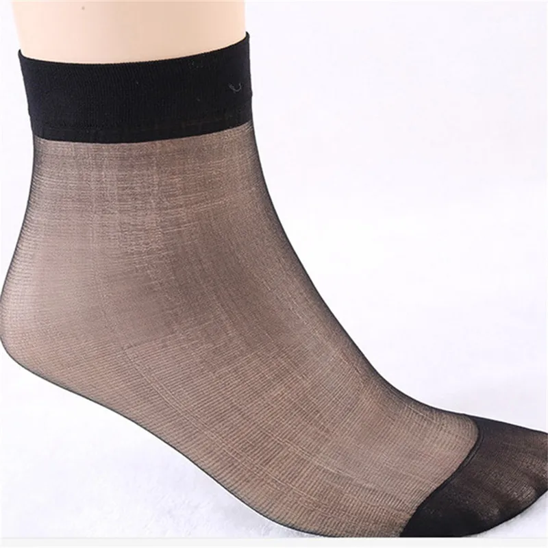 Women Sexy Thin Transparent Crystal Silk Socks High Quality Elastic