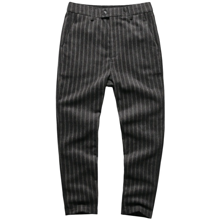 Новая Англия Стиль Весна Для мужчин Slim Fit прямые длинные Штаны мужской