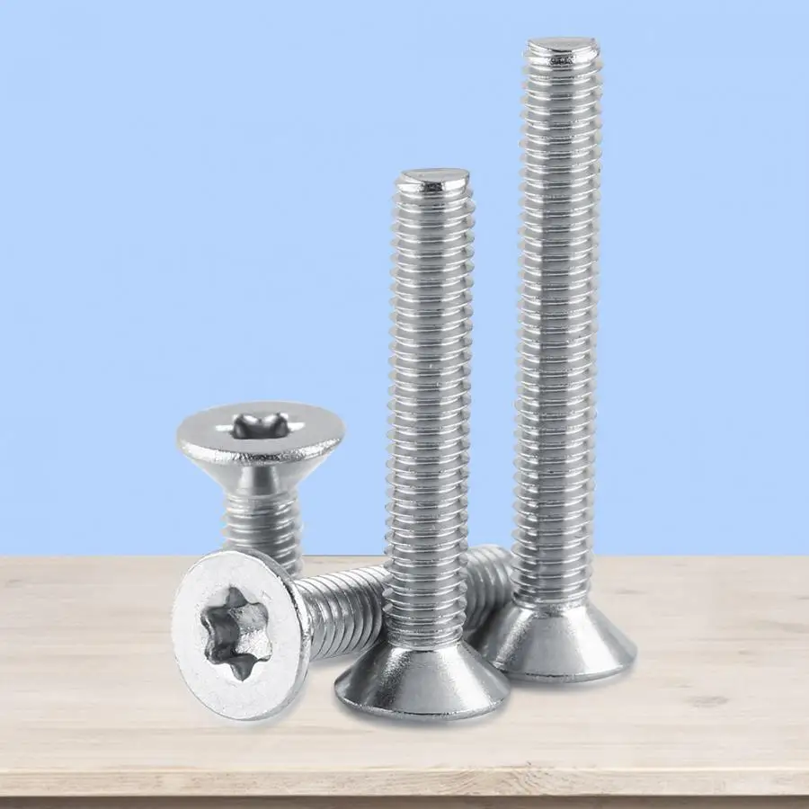 

50pcs/Lot Self-tapping Screws Stainless Steel SS304 Flat Head Star Screws Drive Machine Screws Bolt Stainless Steel tornillos