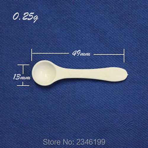 Wholesale 0.25g 1000pcs White Mini Plastic Spoon Medical Powder Feed