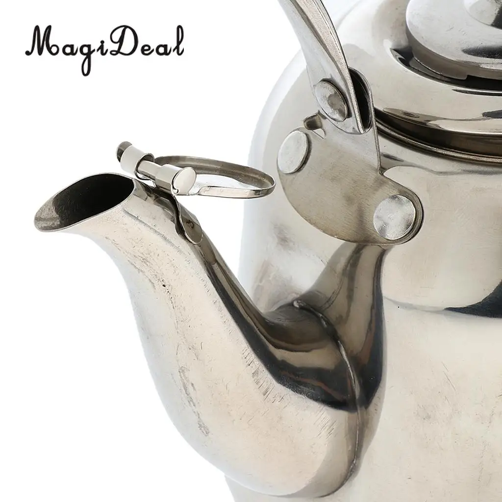 Whistling Kettle Stainless Steel Camping Kitchen Tea Coffee Water Pot 1L - 4L