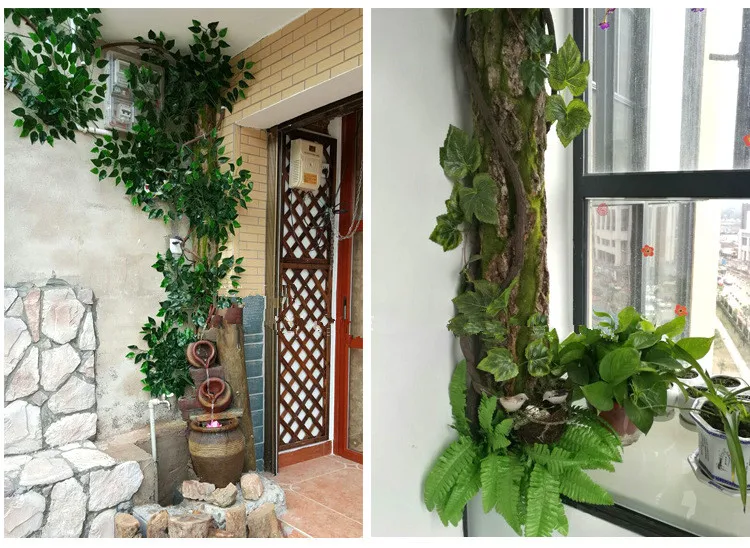Flone Real Dried Pine Tree Bark Artificial Moss Fake Vine Plant Flowers For Indoor Water Pillar Cover Wrap  DIY Decoration (7)