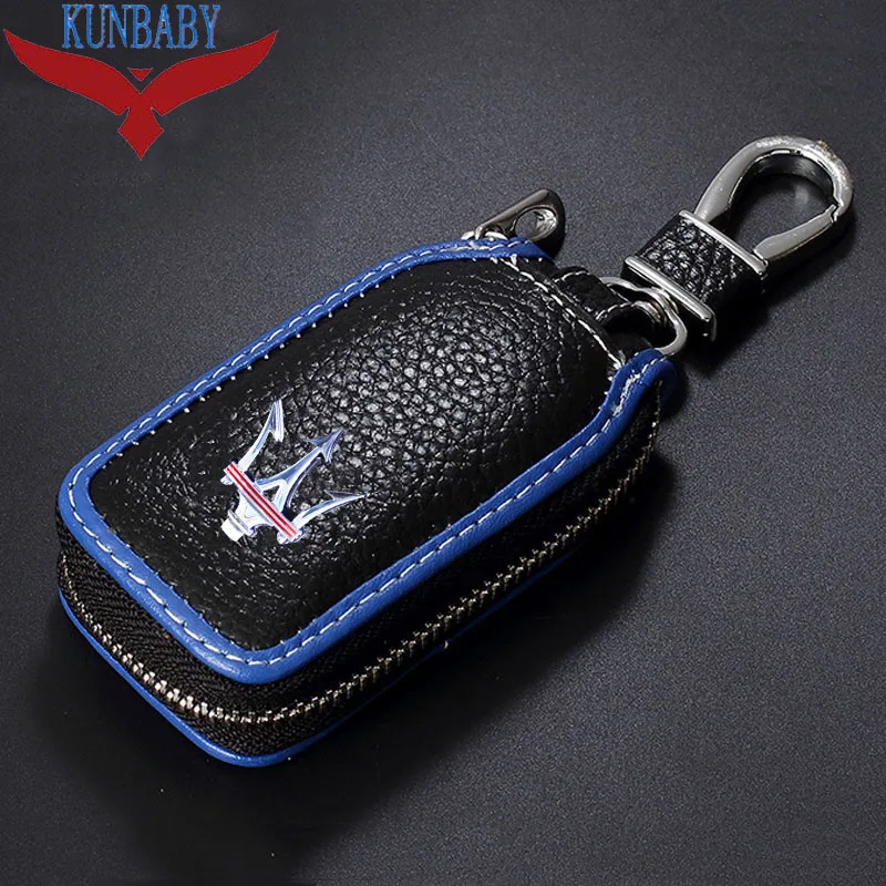 KUNBABY натуральная коровья кожа Автомобильный ключ сумка Автомобильный ключ чехол держатель модный автомобиль Stylin автомобильные аксессуары для Maserati 01
