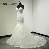 Vestido De Noiva Princesa Sexy Mermaid Wedding Dress Real Photo Lace China Wedding Dress Bridal Gown Casamento