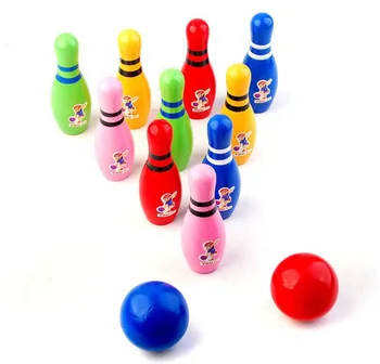 

Mini Wooden Bowling Children Indoor Outdoor Ball Creative Sports Toys Fun Development Games Educational Toys