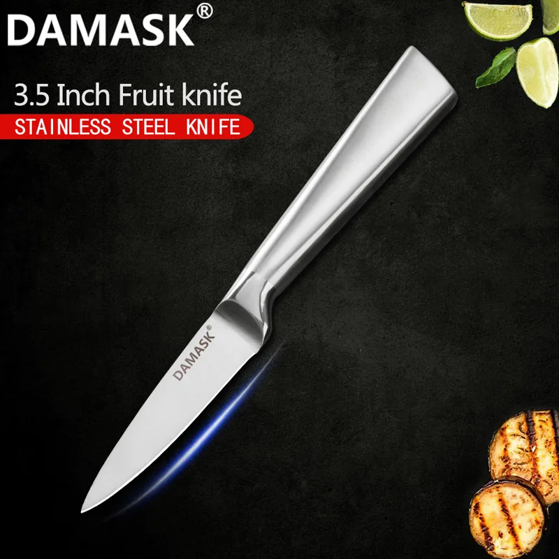 Дамасские поварские ножи 3Cr13mov, кухонный нож из нержавеющей стали, высокое качество, нож для очистки хлеба, японский нож, кухонные инструменты, распродажа - Цвет: 3.5 inch paring