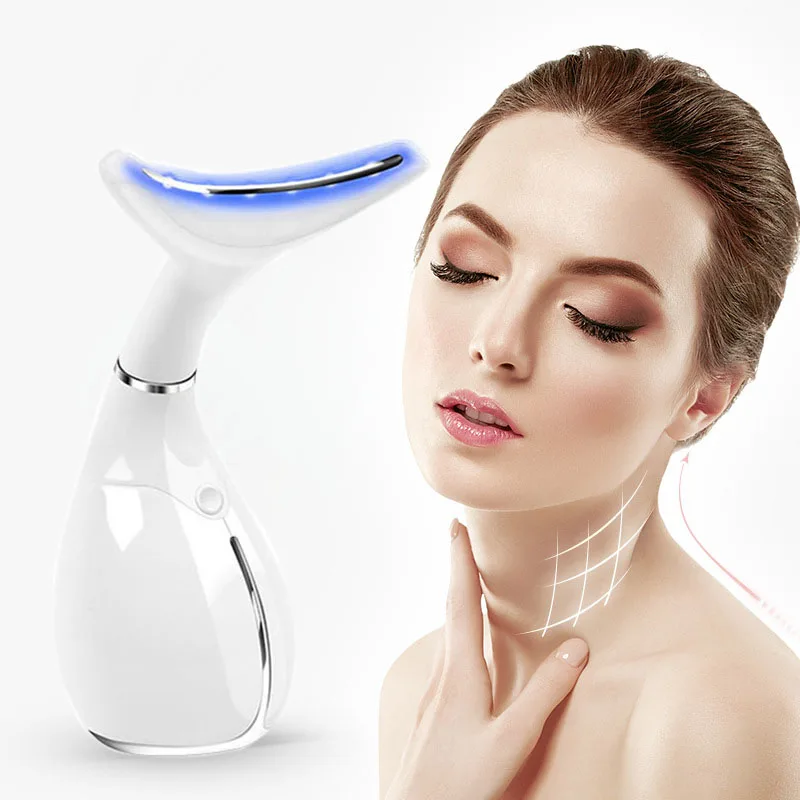 Neck Skin Care Beauty Instrument LED Photon Vibration Neck Lifting Skin Tighten Anti Wrinkle Remove - 32986841149