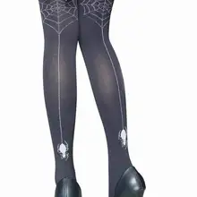 Новинка чулки с рисунком паука черные чулки для соблазнения модные сексуальные чулки для женщин