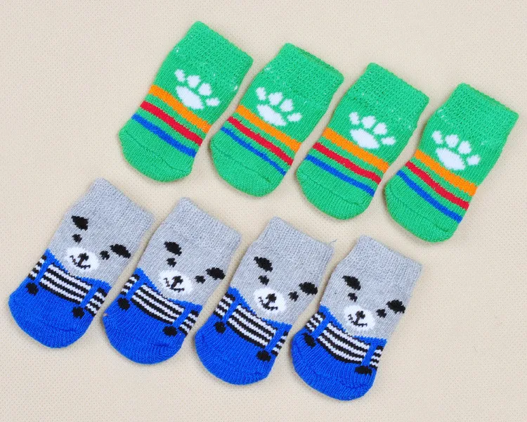 Ножная одежда для домашних животных собака мягкие теплые носки хлопок противоскользящие дизайнерские носки трикотажные хлопковые теплые походные носки товары для домашних животных