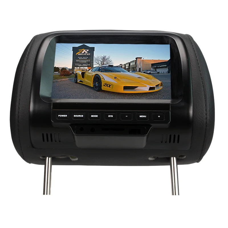 black headrest monitor car