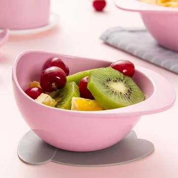 

Baby Dining Bow Plate Food Baby Dish Children Rice Bowl Plate Training Feeding Bowl Environmentally Friendly Silicone Sucker