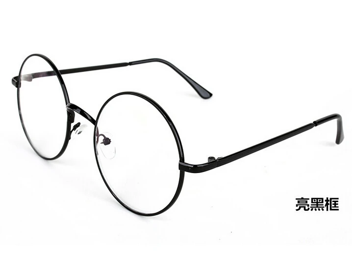 Nerd винтажные круглые очки для мужчин и женщин, металлическая оправа с прозрачными линзами, прозрачные крутые очки, ретро женские оптические очки - Цвет оправы: black