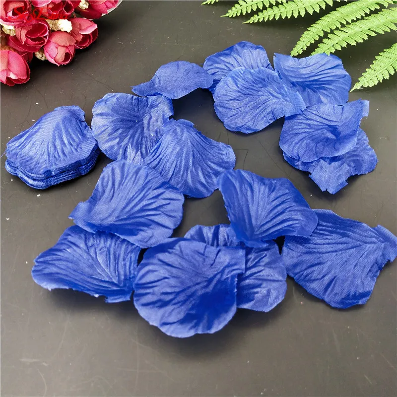 1000pcs Red Rose Petals Artificial Flowers Silk Wedding Decorations Party Event artificial False party rose Flower Petal 5X5cm7z