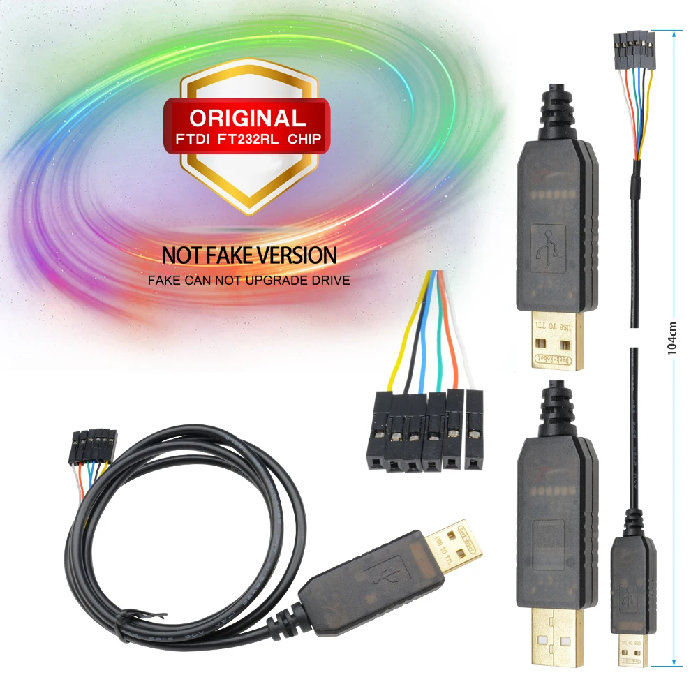 1 м 6PIN 5 в FTDI FT232RL FT232 USB для ttl RS232 последовательный скачать адаптер Соединительный кабель для Arduino Raspberry Pi AVR ARM