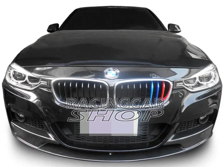 P Стиль Настоящее углеродное волокно передний спойлер сплиттеры 3 шт. для BMW F34 GT Gran Turismo M-Sport бампер 2014UP B184+ B185