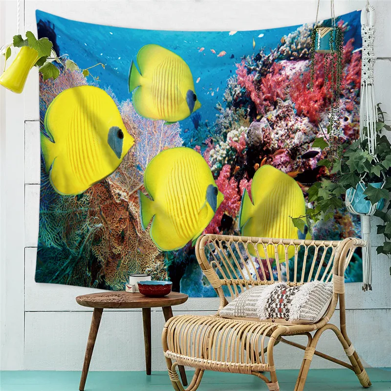 3D-Fish-Tapestry-Wall-Hanging-Bohemian-Beach-Towel-Polyester-Thin-Blanket-Yoga-Shawl-Mat-Blanket-Picnic