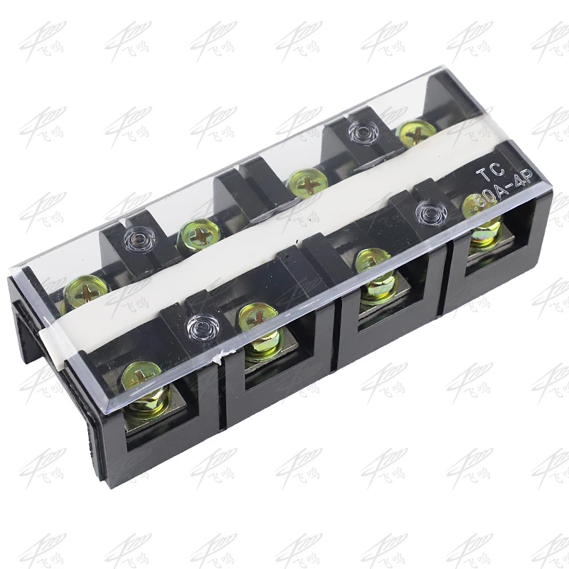 

1PCS TC-1004 TC1004 100A 4P Fixed Terminal Double Row Screw Terminal Block Terminal Connector Cable Header Copper