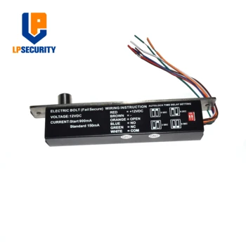 

2000KG holding force DC12V 6 lines Electric bolt lock fail safe / fail secure with time delay electric lock