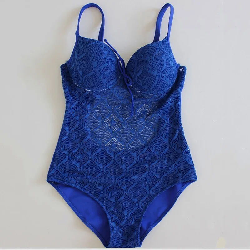 

Maillot De Bain Femme Sexy Women Lace One Piece Swimsuit Swimwear Underwire Bathing Suit Beachwear Monokini Plus Size Swimwear