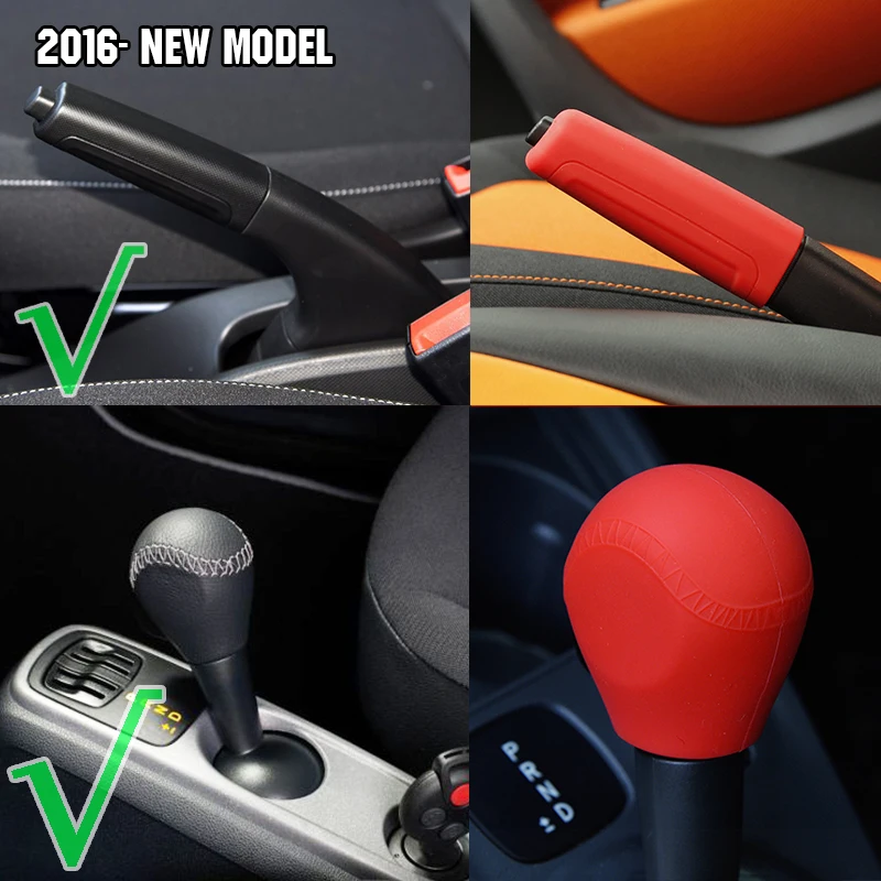 Silicone Car Gear Knob Cover For Benz Smart Fortwo A453 2015- Shift Gear Head Skin Non Slip Handbrake Hand Brake Key Case