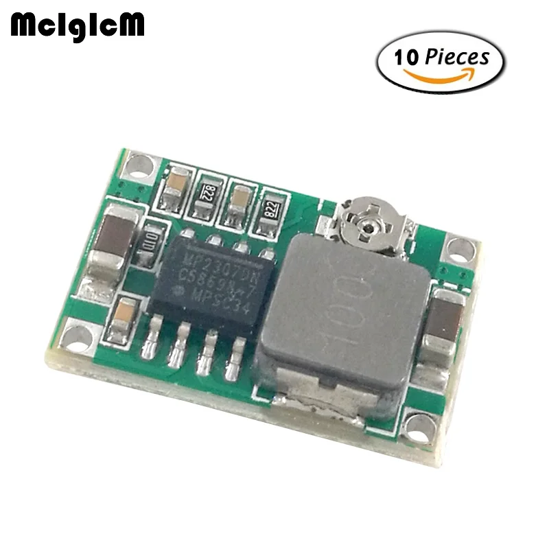

MCIGICM 10pcs Model aircraft power step-down DC DC mini-360 power supply module car power super LM2596 adjustable