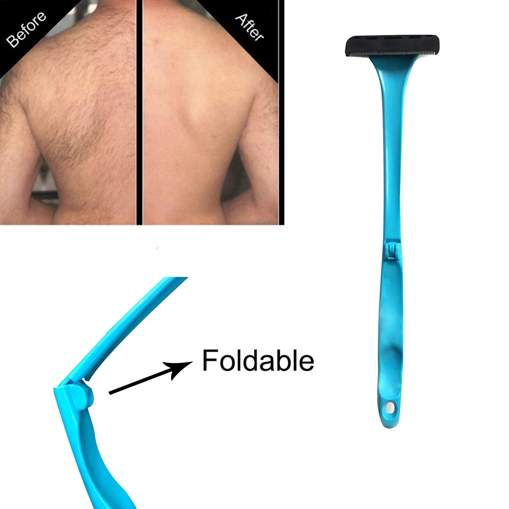 Multi function Manual Back Hair Shaver with Foldable long handle
