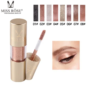 

MISS ROSE Metal Eyeshadow Glitter Eye Shadow Party Radiant Makeup Bottle Fashion Liquid EyeShadow Styles Maquillage Facial TSLM2
