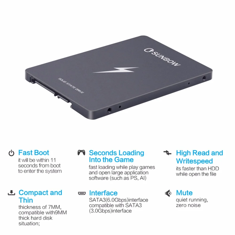 TC-SUNBOW X3-480GB 2,5 дюймов SSD SATA3 Внутренний твердотельный накопитель 480 ГБ 512 ГБ для ноутбука pos-игровой автомат с 512 Мб Cahce