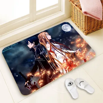 

H-P220 Custom Sword Art Online #3 Doormat Home Decor 100% Polyester Pattern Door mat Floor Mat foot pad SQ00722-@H0220