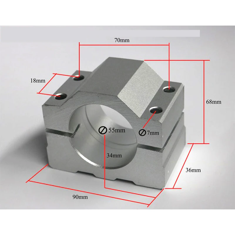 

WSJZ55 special holder spindle clamp inner diameter 42MM+ installation screw for LD55WS-500W air cooled spindle motor