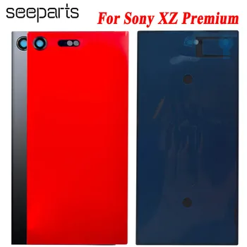 

New For Sony Xperia XZ Premium Back Housing Glass Rear Battery Cover Door Housing Case Replacement Parts XZP G8141 Back Cover