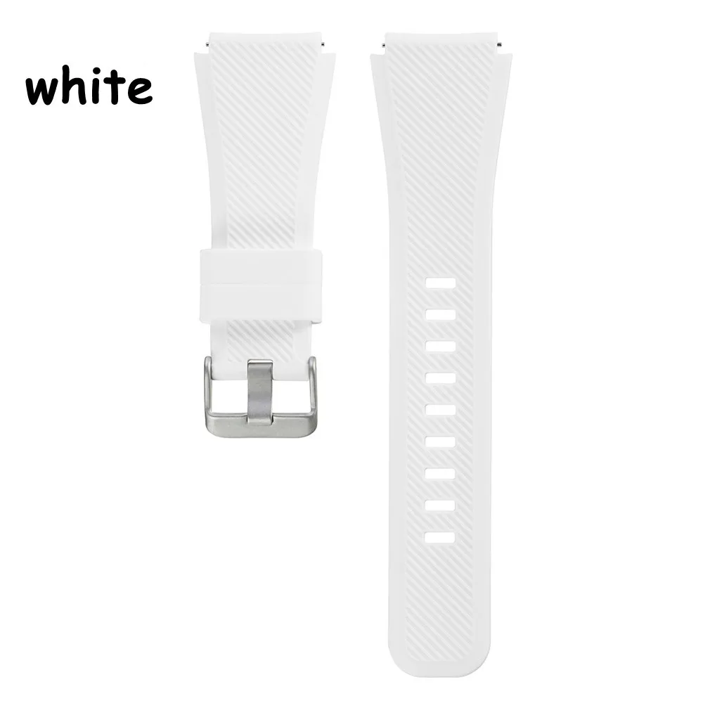 TEAROKE 22 мм силиконовый ремешок для samsung Galaxy Watch 46 мм версия мягкий резиновый спортивный ремешок браслет для gear S3 SM-R800 - Цвет ремешка: White