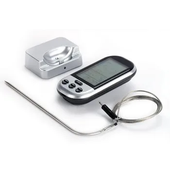 

Smart Digital RF Wireless Remote Meat Thermometer Kitchen Food Barbecue Thermometers for Oven BBQ with Probe Timer