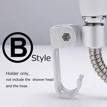

Modern Aluminum Alloy Adjustable Shower Head Holder Wall Mounted Bathroom Accessories Toilet Furnitures Chrome 2 Styles HSZ019