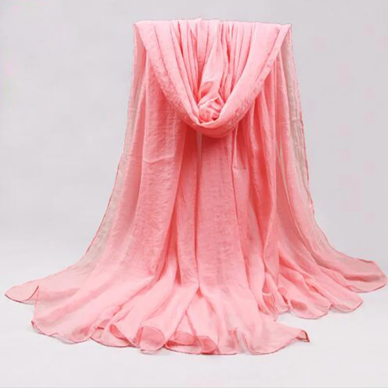 

2017 Big Size 100*140 Women Scarf Vintage Ladies Solid Color Black Red White Scarves Warp summer women's scarf long shawl