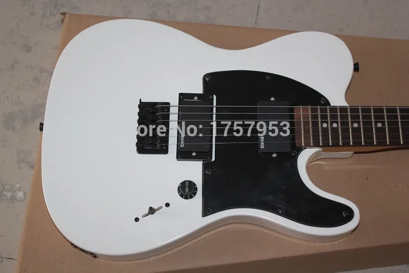 

Free Shipping Factory custom New Top Quality TL solid body guitar EMG pickup standard white electric guitar 1 1
