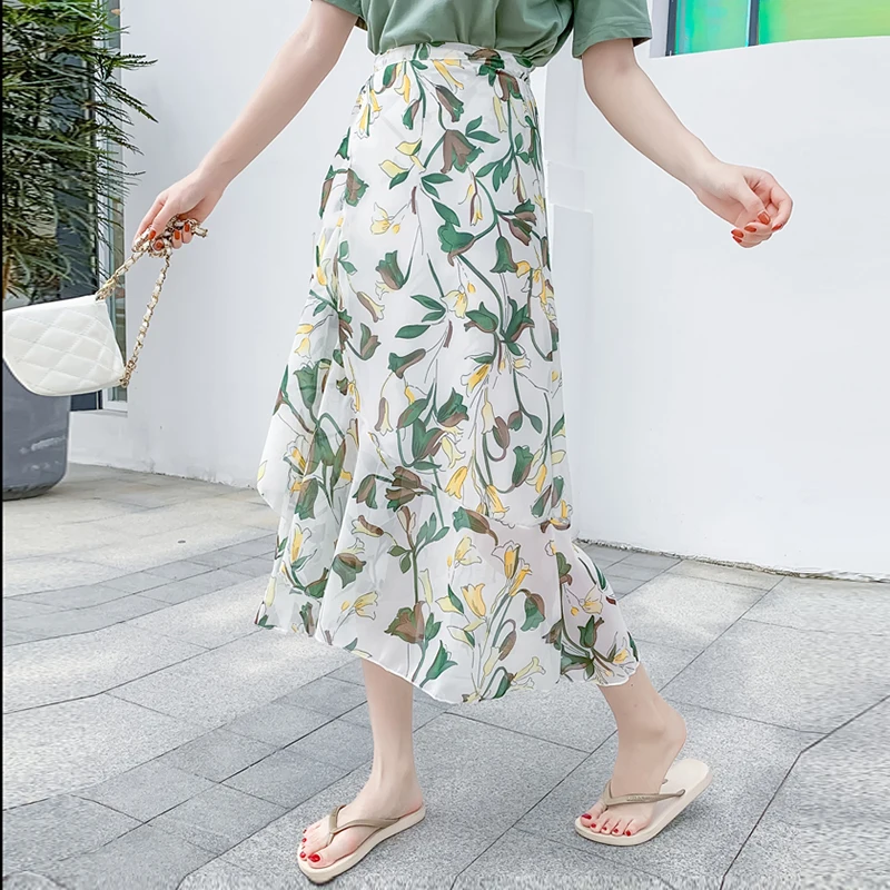 One Piece Skirts Womens Summer Holiday Beach Floral Chiffon Boho Skirt Black Korean 5 Style Split Sexy Bow Tie Wrap Skirt Ladies One Piece Skirts Womens Summer Holiday Beach Floral Chiffon Boho Skirt Black Korean 5 Style Split Sexy Bow Tie Wrap Skirt Ladies