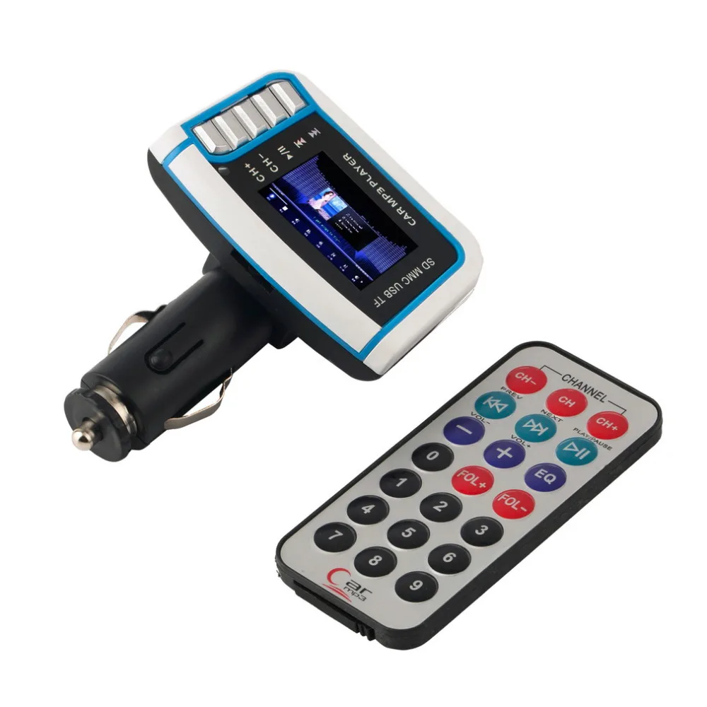 1pcs Car Kit MP3 Player Music Player Radio Adapter Wireless FM Transmitter Modulator USB for LCD Remote White Drop Shipping