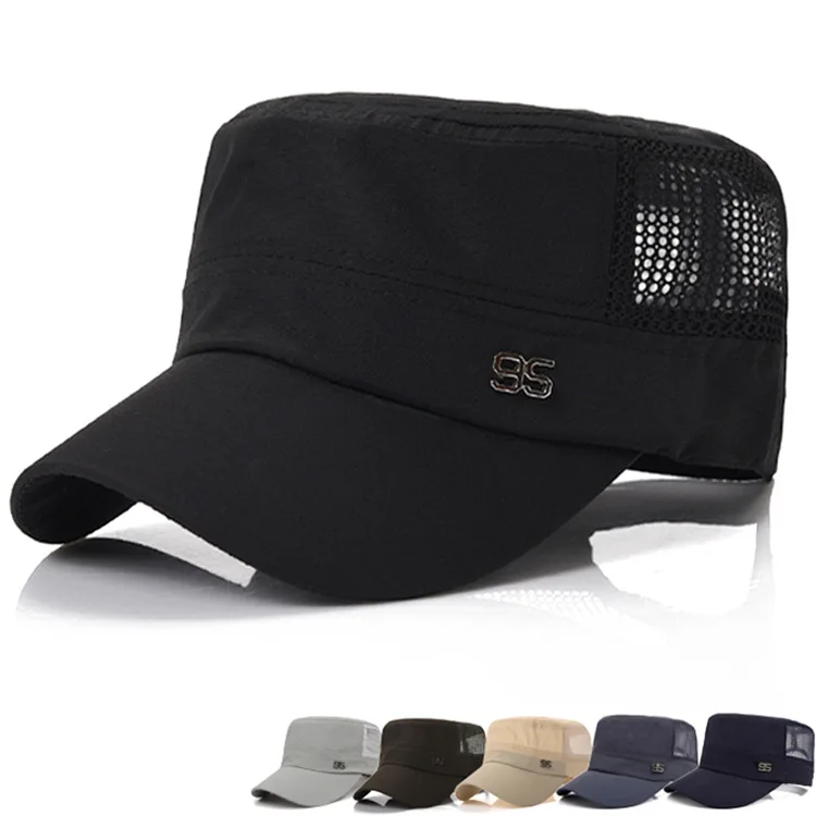 

2019 new men's summer mesh hat 95 outdoor quick-drying visor cap fashion adjustable hip hop hats male caps