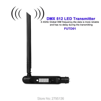 

FUTD01 DMX512 led transmitter Digital screen display 2.4G ISM wireless Signal connecter for Disco Stage BAR KTVS Effect Lights