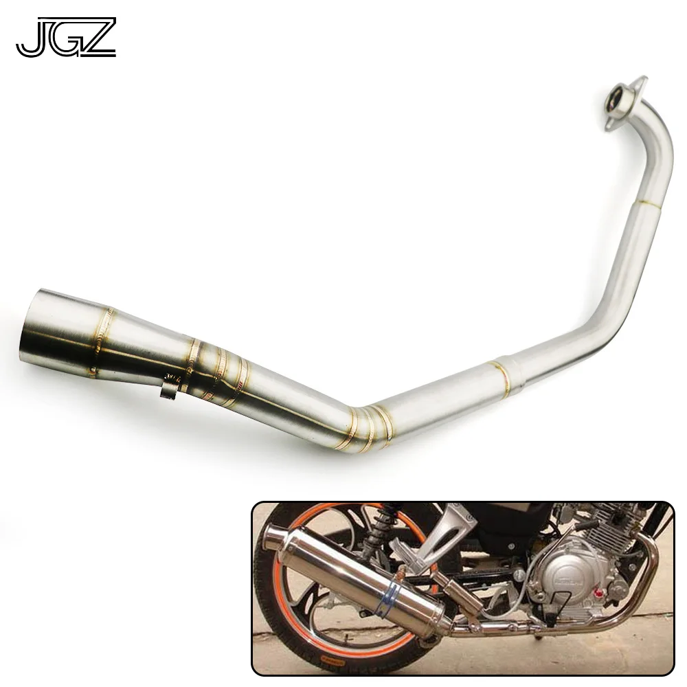 

Slip on Motorcycle Exhaust Pipe Front Middle Connecting Link Pipe for YAMAHA Y15ZR LC150 MXKING150 EXCITER150 SNIPER150 All Year