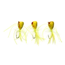 3Pcs Popper Fly Chartreuse Set Color Topwater Popper Fly Hooks Fishing Lure Bass Trout Floating Foam Poppers Lure Fishing Tackle 3Pcs Popper Fly Chartreuse Set Color Topwater Popper Fly Hooks Fishing Lure Bass Trout Floating Foam Poppers Lure Fishing Tackle