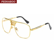 Peekaboo новые черные очки для глаз оправы для мужчин и женщин высокое качество большие золотые оправы мужские оправы брендовые дизайнерские металлические