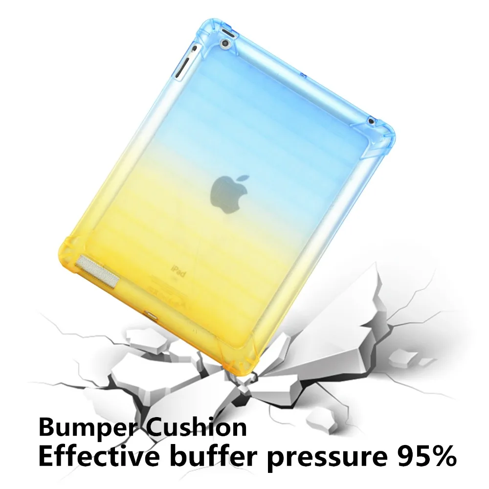 Wekays Gradual Change TPU Silicone Case For New iPad 2 3 4 Multicolour Clear Tablet Cover For iPad 2 ipad 3 ipad 4 Case Coque Wekays Gradual Change TPU Silicone Case For New iPad 2 3 4 Multicolour Clear Tablet Cover For iPad 2 ipad 3 ipad 4 Case Coque