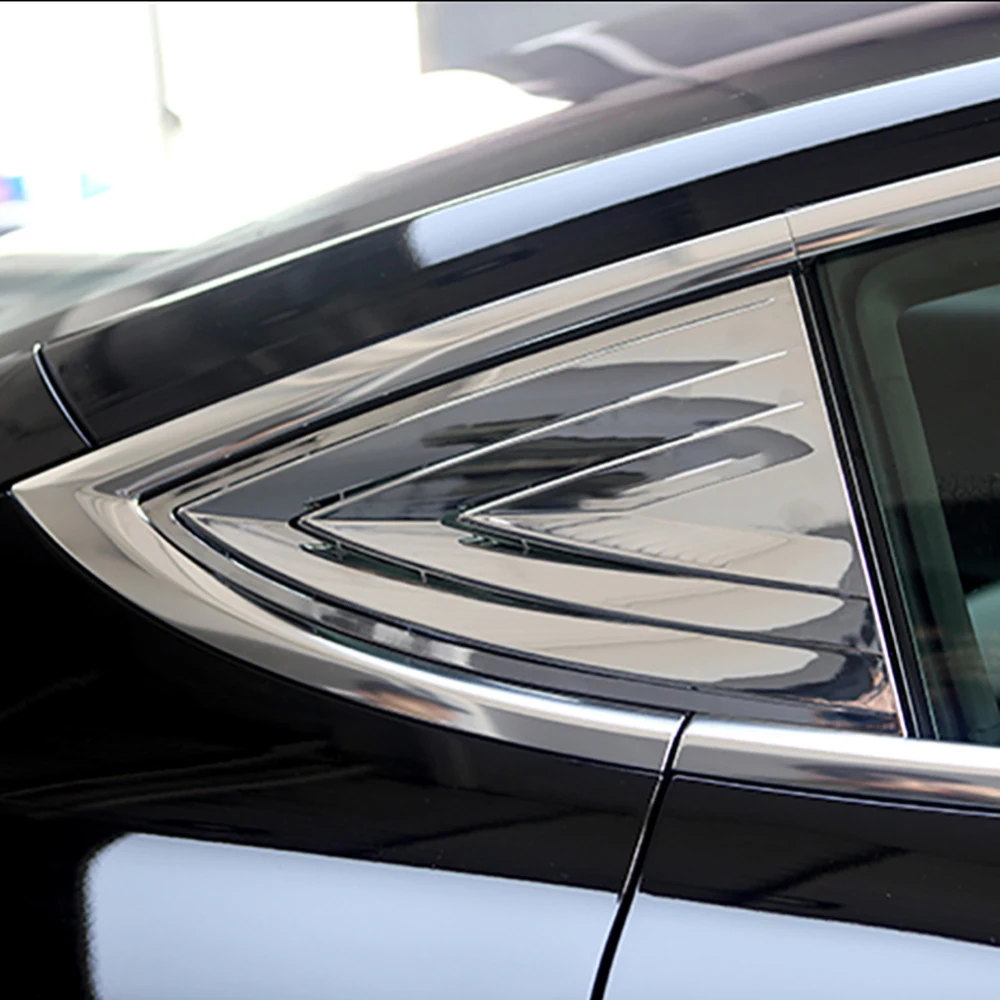 2 шт. Автомобильная наклейка на заднее окно щётка для вентиляционных штор декоративная наклейка для Tesla модель 3 Авто Стайлинг для дома и