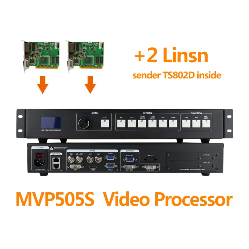 

led video controller mvp505s sdi led display video processor with 2pcs linsn 802 led controller ts802d send card