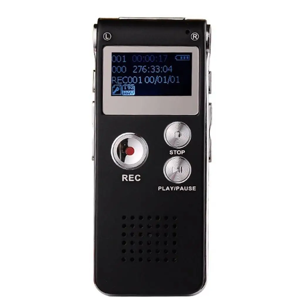 Mini Portable Digital Voice Recorder Rechargeable Dictaphone 8GB MP3 Player One key recording, very convenient